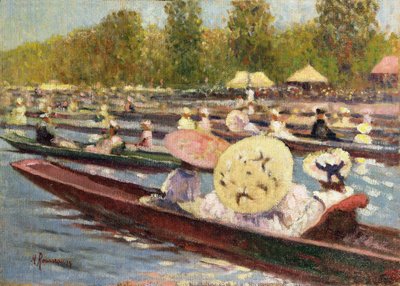 Regatta (öljy kankaalle) tekijältä Marguerite Rousseau