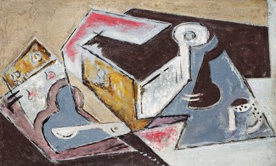 kubistinen kokoonpano; Sävellys Cubiste, n. 1918 (öljy kankaalle) tekijältä Maria Blanchard