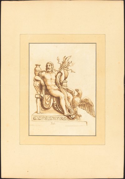 Jupiter tekijältä Maria Catharina Prestel after Giulio Romano