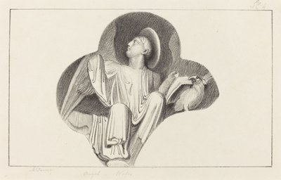 Enkeli Wellsin katedraalista tekijältä Maria Denman after John Flaxman