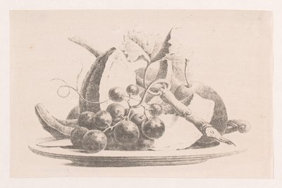 Hedelmät lautaselle tekijältä Maria Geertruida de Goeje Barbiers (attributed to)