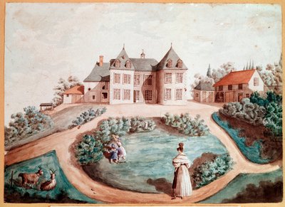 Linna Tourainessa. Kuvitus Balzacin Kieloon. (Piirustus tekijältä Maria du (attr. to) Fresnay