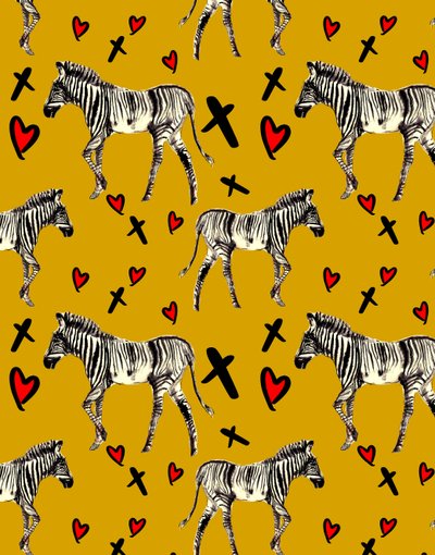 Zebra Love, okranvärinen, 2020 tekijältä Marianna Kulukundis