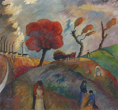 Muurahaismäki, n. 1916. tekijältä Marianne von Werefkin