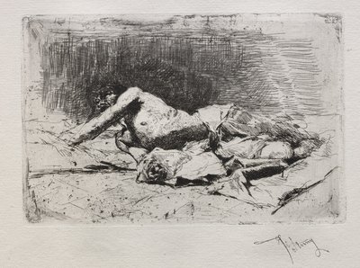 Mies vierii likaa. tekijältä Mariano José María Bernardo Fortuny y Carbó