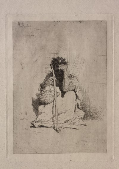 Istuva kerjäläinen. tekijältä Mariano José María Bernardo Fortuny y Carbó