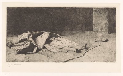 Kabylen ruumis Kabyle mort (otsikko esineessä) tekijältä Mariano José María Bernardo Fortuny y Carbó
