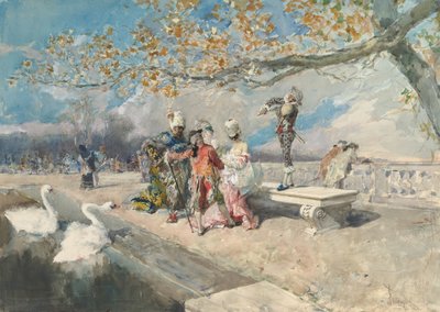 Naamiaiset, 1800-luvun puoliväli. tekijältä Mariano José María Bernardo Fortuny y Carbó