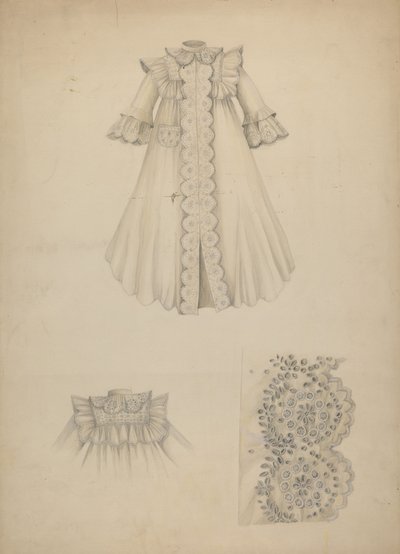Yöpaita, c. 1940. tekijältä Marie Alain