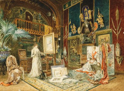 Sarah Bernhardin studio, 1885 tekijältä Marie Desire Bourgoin