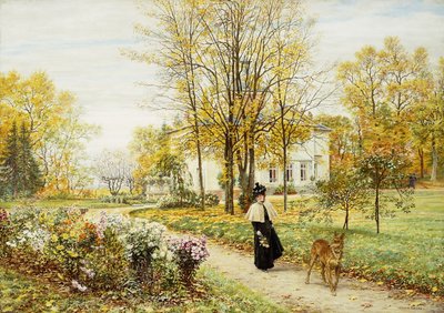Promenade syyspäivänä, tekijältä Marie Francois Firmin Girard
