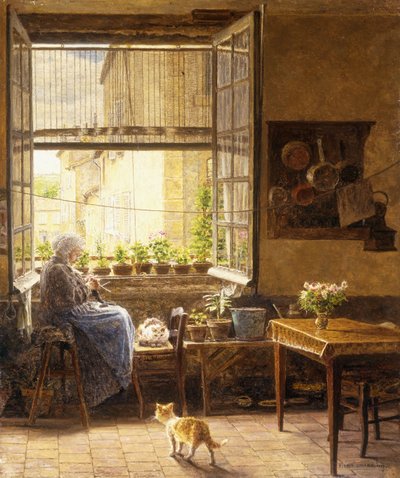 Hiljainen iltapäivä, 1917 tekijältä Marie Francois Firmin Girard