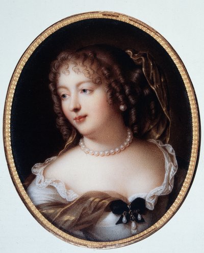 Muotokuva Marie de Rabutin-Chantalista (Rabutin Chantal), Sevignen markiisista, joka tunnetaan Madame de Sevignenä (1626-1696). tekijältä Marie Victoire Jaquotot