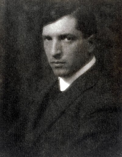 Puolipitkä muotokuva taidemaalari Pietro Marussigista, 28.11.1923 (b/w kuva) tekijältä Mario Castagneri