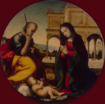 Kristus-lapsen palvonta, n. 1500 tekijältä Mariotto Albertinelli