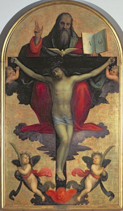 Pyhä kolminaisuus (tempera paneelissa) tekijältä Mariotto Albertinelli