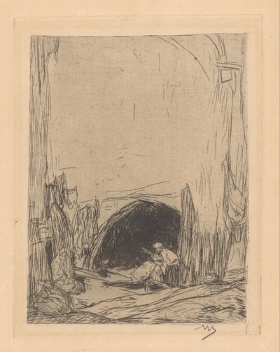 Bazaar Konstantinopolissa tekijältä Marius Bauer (signed by artist)