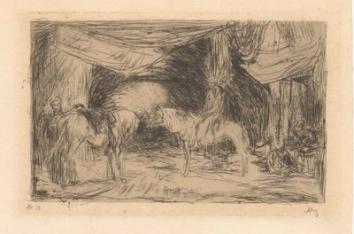 Basaari Smyrnassa tekijältä Marius Bauer (signed by artist)