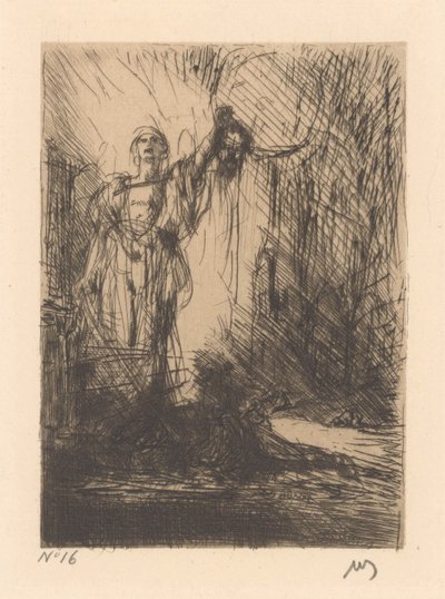 Pyöveli katkaistu pää tekijältä Marius Bauer (signed by artist)