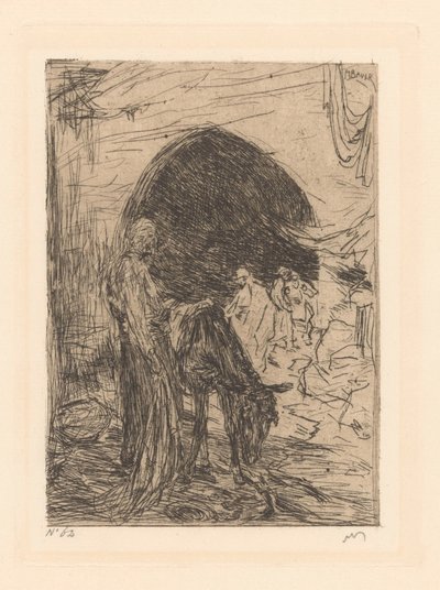 Aasinkuljettaja Konstantinopolissa tekijältä Marius Bauer (signed by artist)