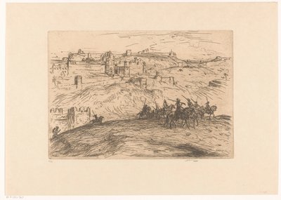 Ratsastajat mäellä tekijältä Marius Bauer (signed by artist)