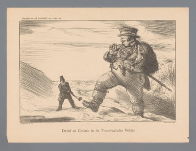 Daavid ja Goljat Transvaalin kentillä (otsikko esineessä) tekijältä Marius Bauer