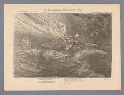 Amsterdamin puhelin, 1.11. 1896 (otsikko esineessä) tekijältä Marius Bauer