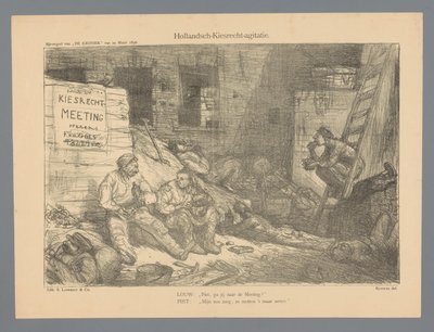 Hollandsch-Kiesrecht agitaatio (otsikko esineessä) tekijältä Marius Bauer