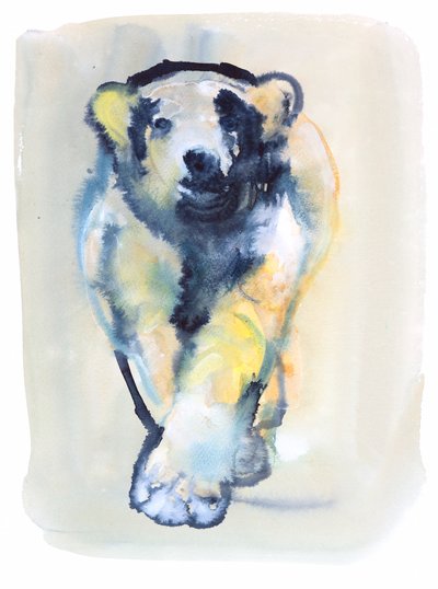 Peloton, 2015, (akvarelli ja guassi paperille). tekijältä Mark Adlington