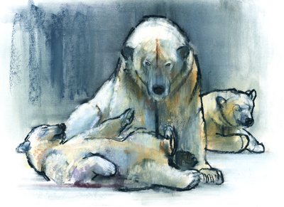 Guardian, 2016, (sisältää ja pastellin paperille) tekijältä Mark Adlington