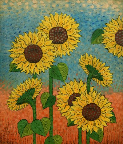 Kesäaurinko, 2023 (tempera grassa  öljy paneelille) tekijältä Mark Briscoe