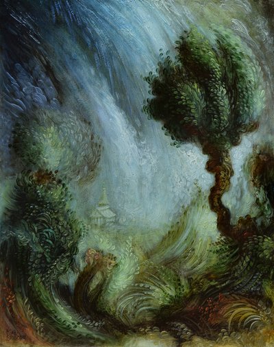Rauhallinen myllerrys, 2022 (öljy paneelille) tekijältä Mark Briscoe