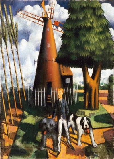 Gilbert Cannan e seu moinho, 1916 finlandês tekijältä Mark Gertler