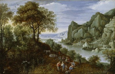 Jokimaisema ja kaivos, 1620-29 tekijältä Marten Ryckaert