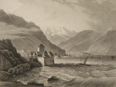 Château de Chillon; näkymä Veveysta tekijältä Martens