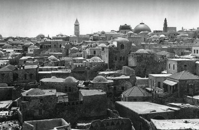 Jerusalem ja Pyhän haudan kirkon kupoli, 1937 tekijältä Martin Hurlimann