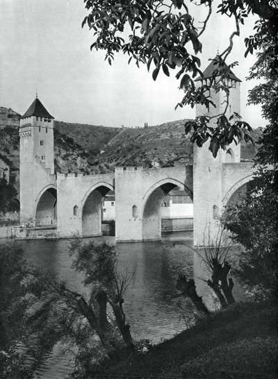 Valentre Bridge, Cahors, Ranska, 1937. tekijältä Martin Hurlimann