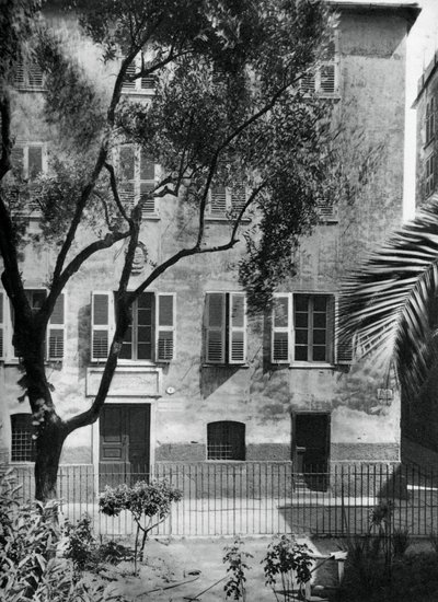 Talo, jossa Napoleon syntyi, Ajaccio, Korsika, 1937. tekijältä Martin Hurlimann