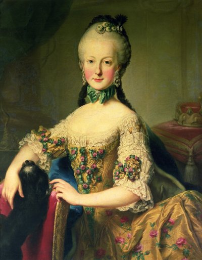 Arkkiherttuatar Maria Elisabeth Habsburg-Lothringen (1743-1808), Itävallan keisarinna Maria Theresan (1717-80) ja keisari Francis I:n (1708-65) kuudes lapsi tekijältä Martin II Mytens or Meytens