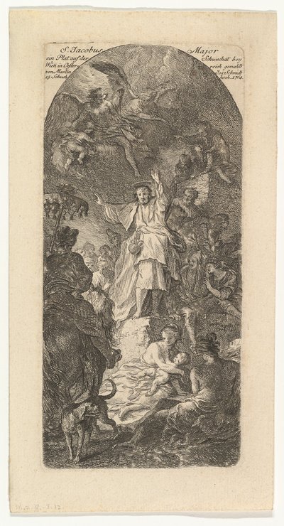 Pyhä Jaakob Suuren saarna, n. 1764. tekijältä Martin Johann Schmidt