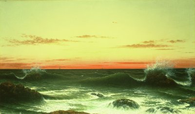 Merimaisema: Auringonlasku, 1861 tekijältä Martin Johnson Heade