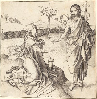 Kristus ilmestyy Maria Magdalenalle tekijältä Martin Schongauer