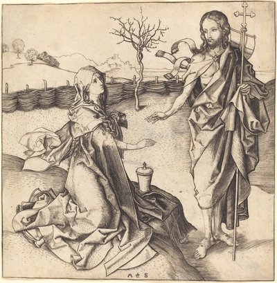 Kristus ilmestyy Maria Magdalenalle tekijältä Martin Schongauer