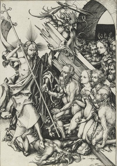 Kristus Limbossa, 1400-luvun loppu tekijältä Martin Schongauer