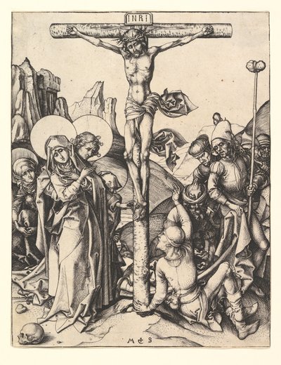 Ristiinnaulitseminen, n. 1435-1491. tekijältä Martin Schongauer