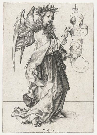 Enkeli Gabriel Ilmoitus (sarjan nimi) tekijältä Martin Schongauer
