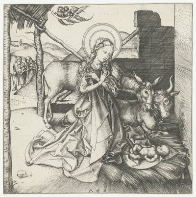 Kristuksen syntymä tekijältä Martin Schongauer
