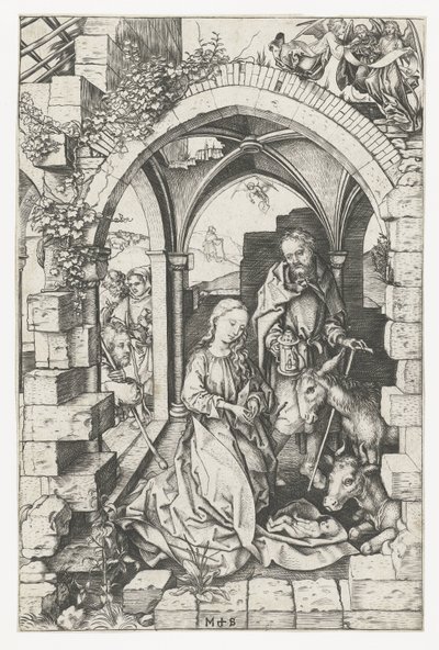 Kristuksen syntymä tekijältä Martin Schongauer