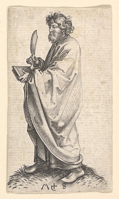 St. Bartholomew, n. 1435-1491. tekijältä Martin Schongauer