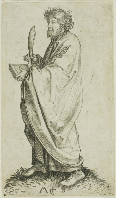 Pyhä Bartolomeus, Apostolien kirjasta tekijältä Martin Schongauer